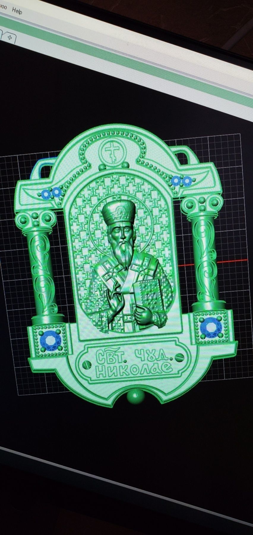 religious icon St Nicholas jewelry pendants  3D print model_1