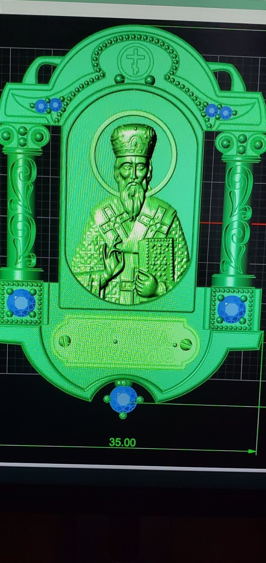 religious icon St Nicholas jewelry pendants  3D print model_8