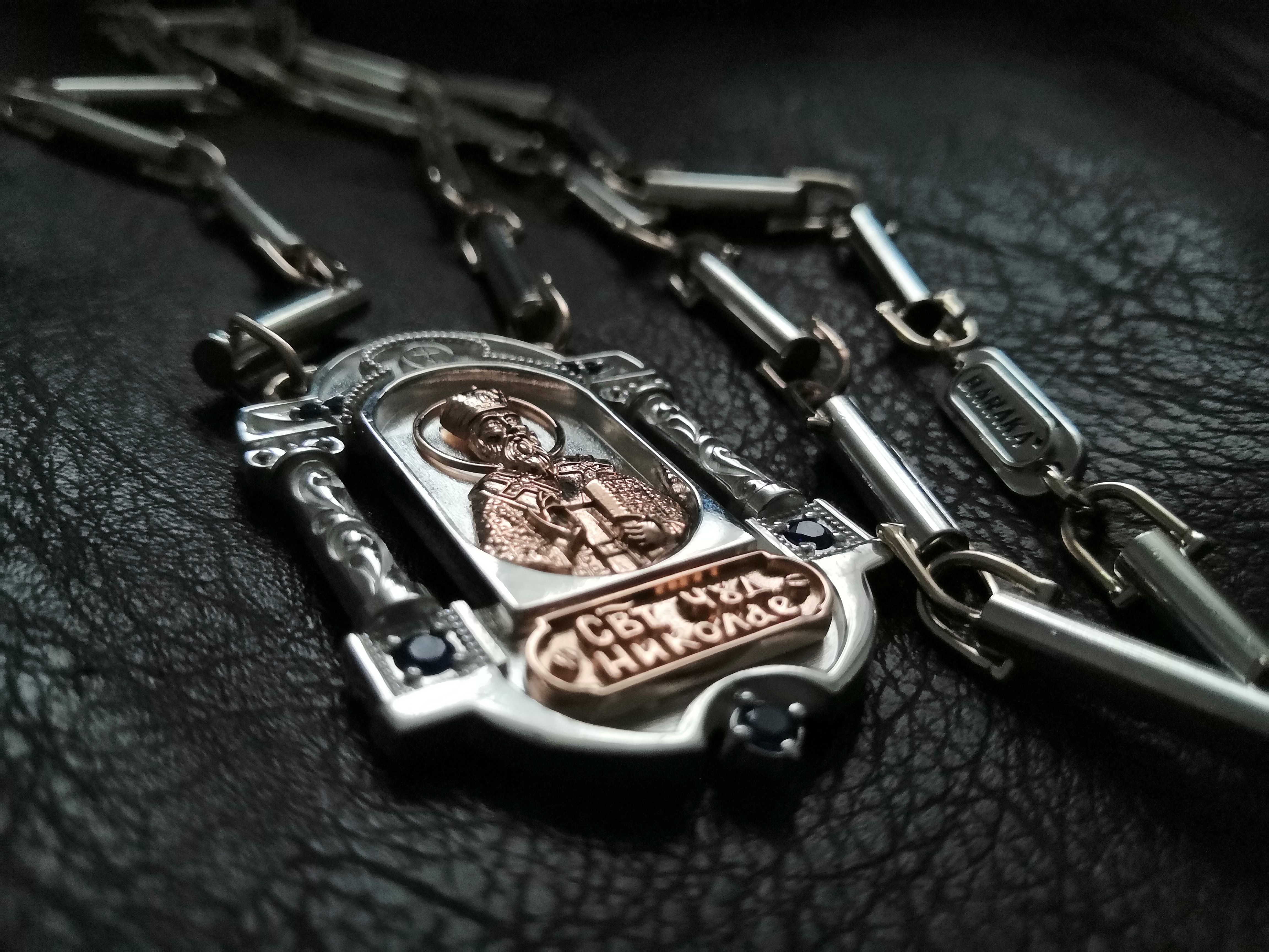 religious icon St Nicholas jewelry pendants  3D print model_22