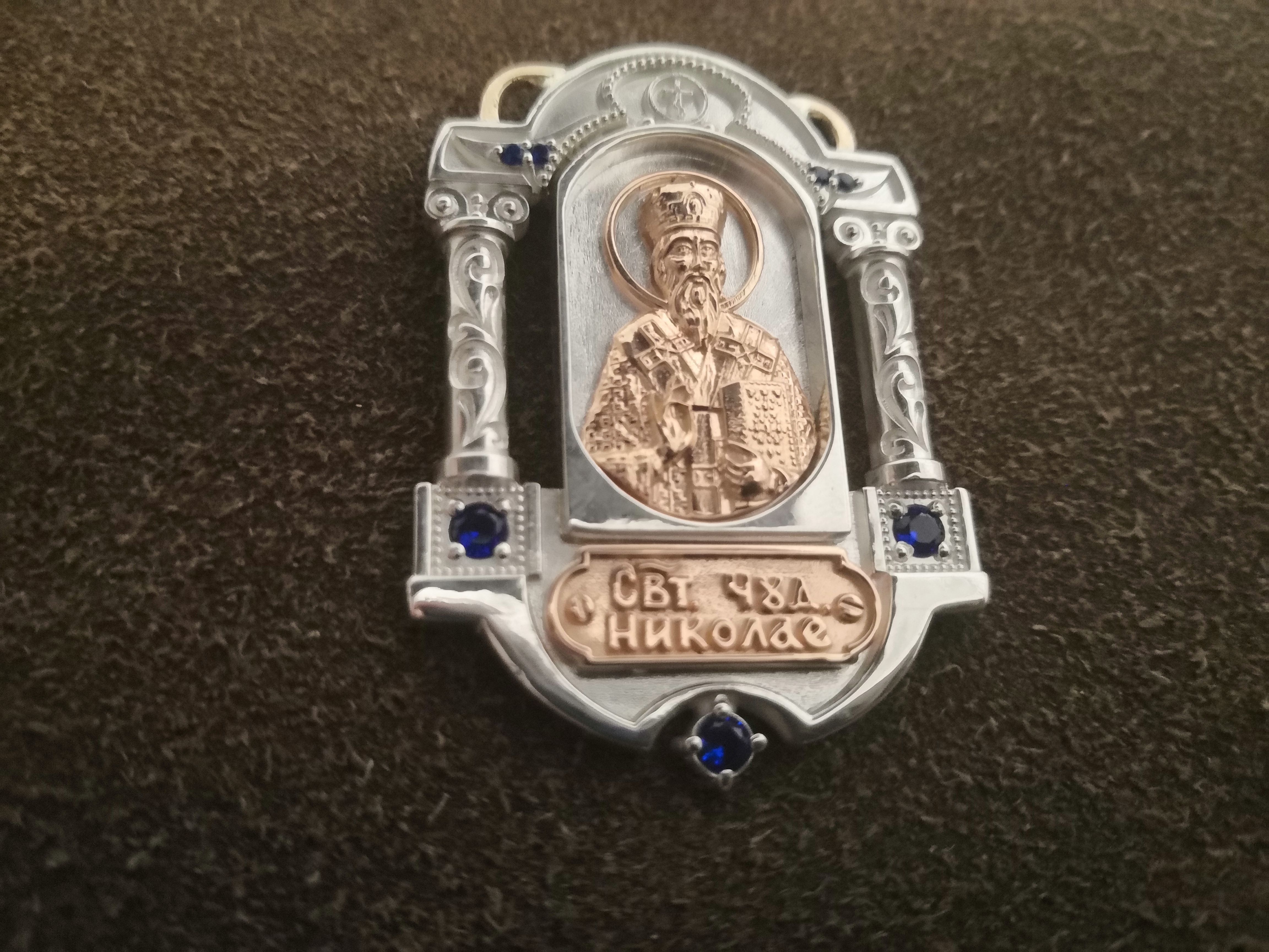 religious icon St Nicholas jewelry pendants  3D print model_12