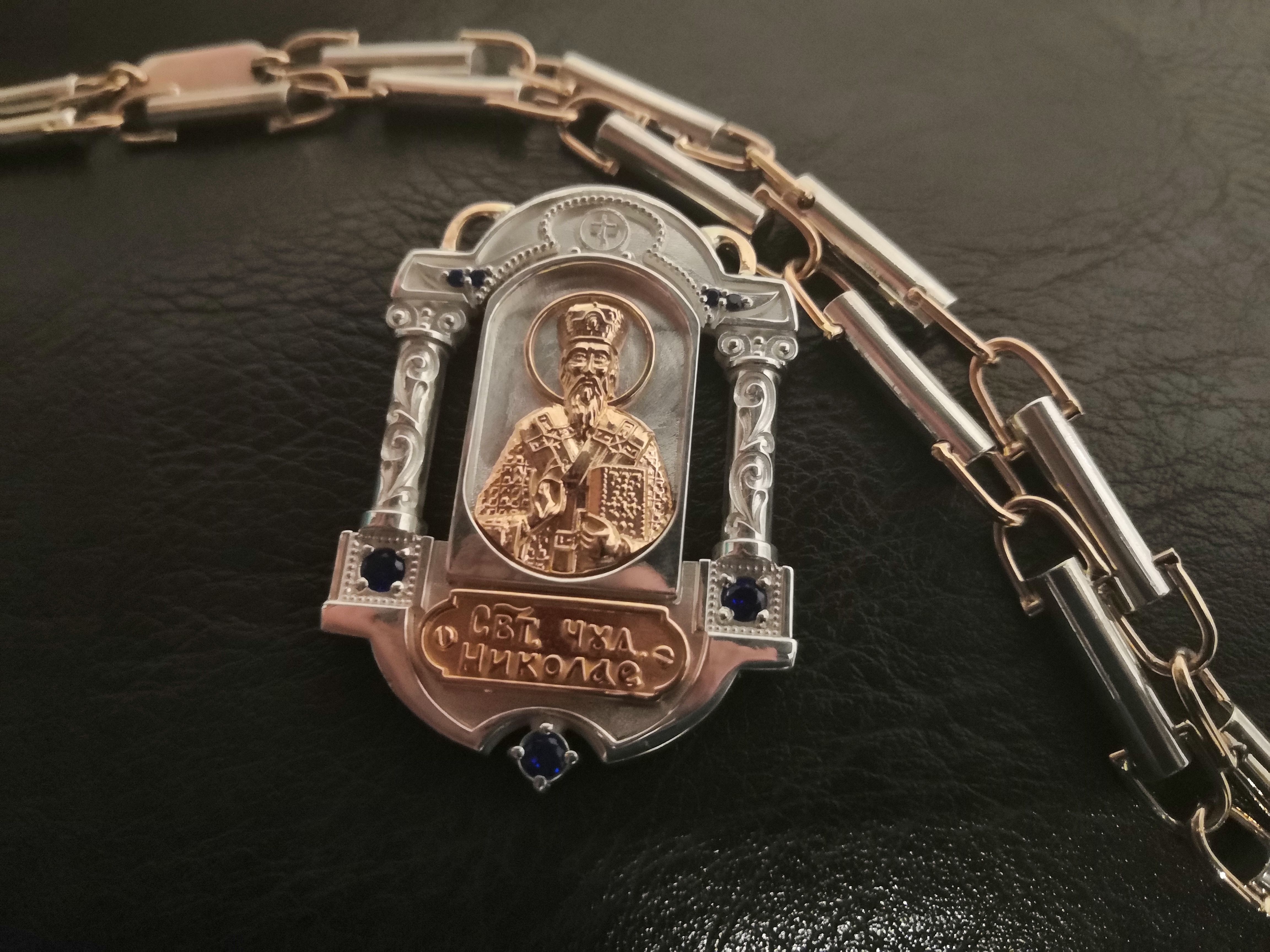 religious icon St Nicholas jewelry pendants  3D print model_24