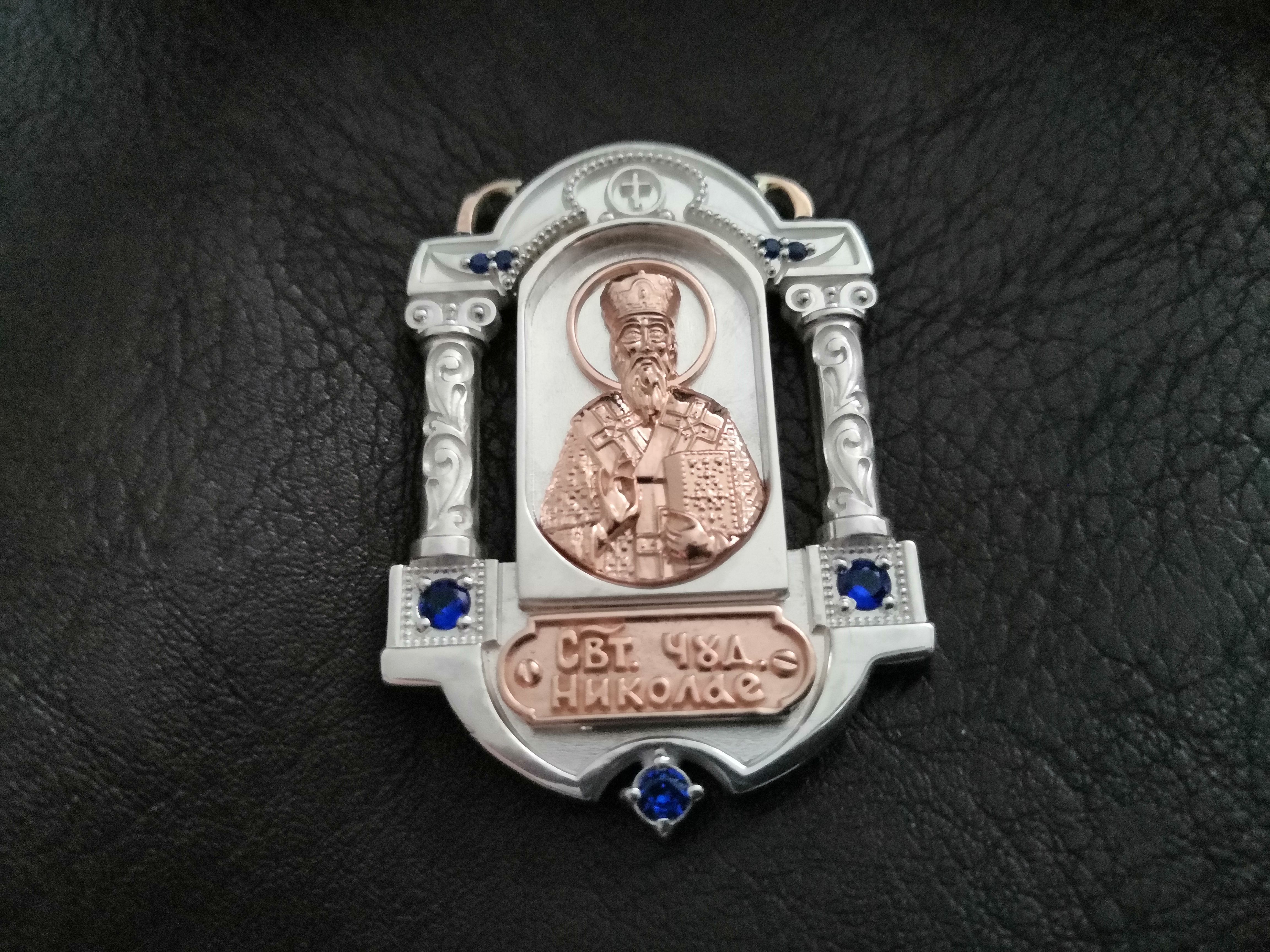 religious icon St Nicholas jewelry pendants  3D print model_11