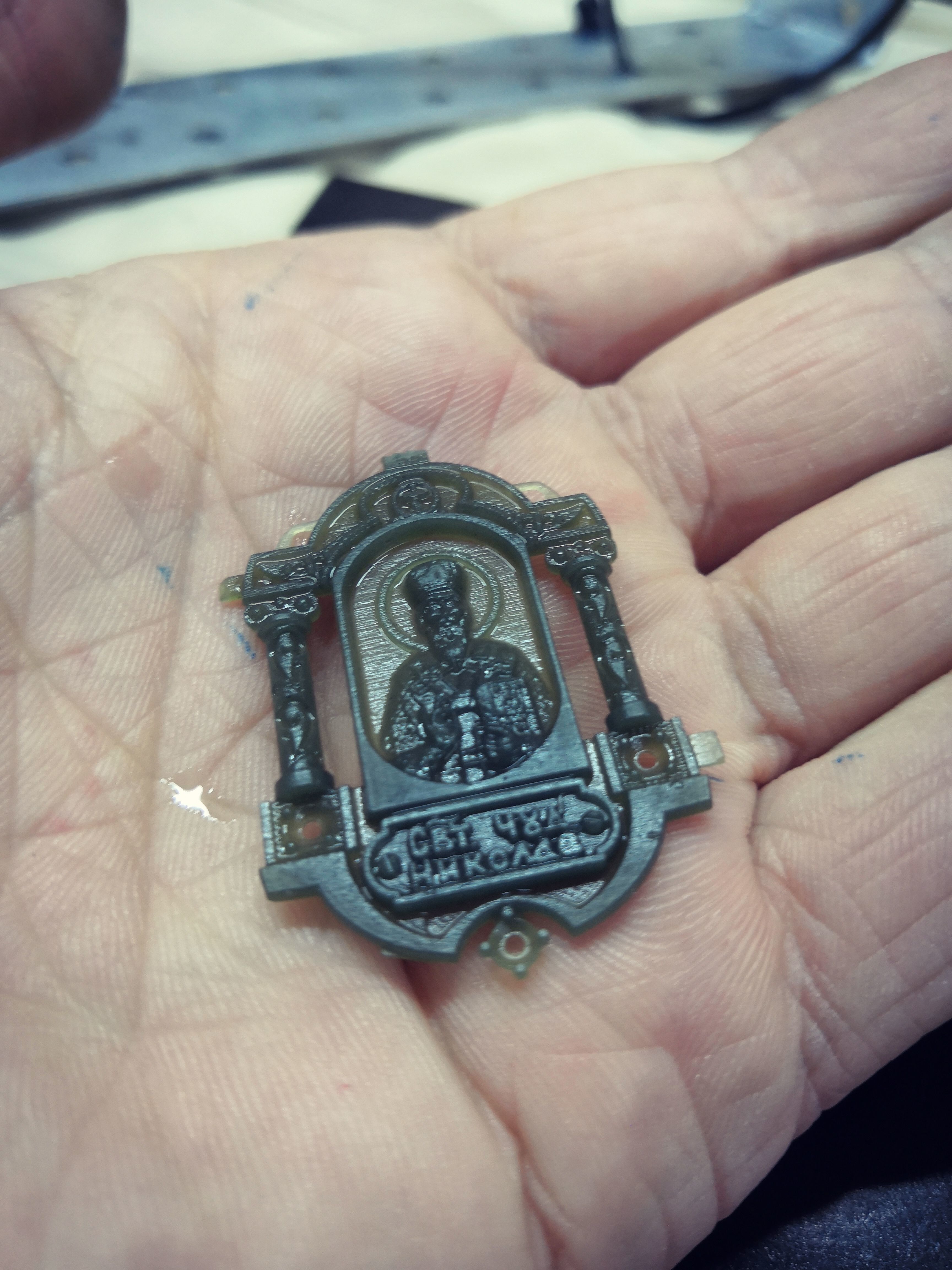 religious icon St Nicholas jewelry pendants  3D print model_14