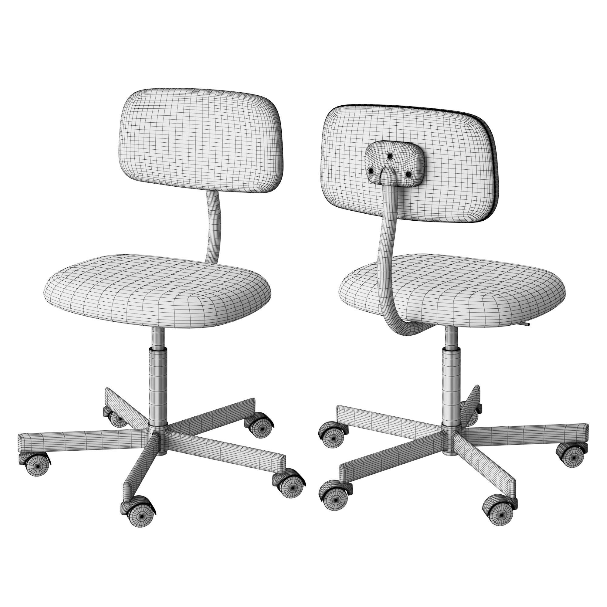 BLECKBERGET ikea office chair 3D model_1