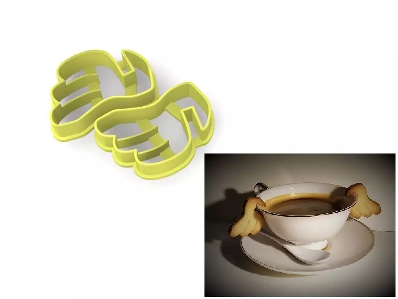 Wings cookie cutters 3D print model_0
