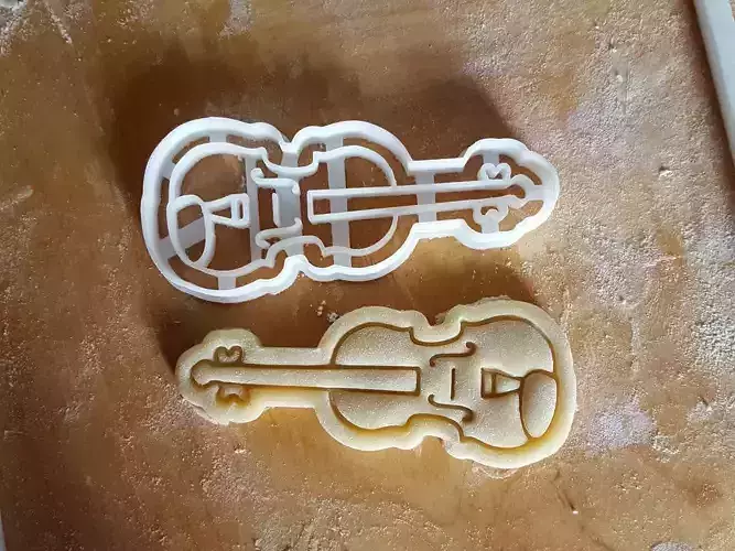 Violin cookie cutter 3D print model