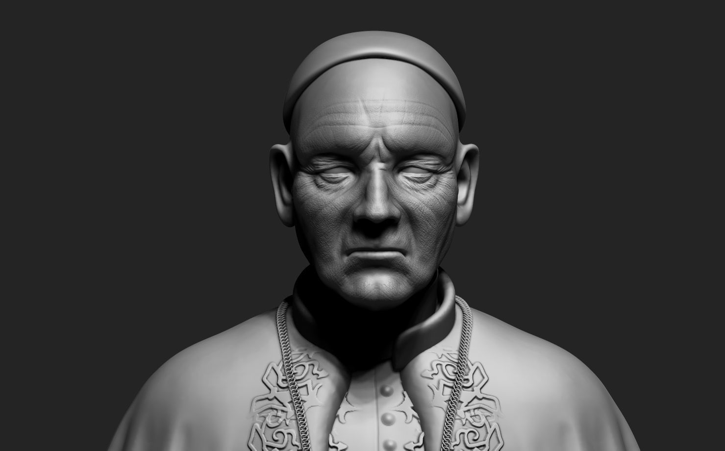 rom pope in zbrush 3D model_3