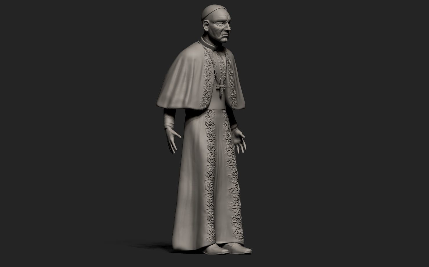 rom pope in zbrush 3D model_1
