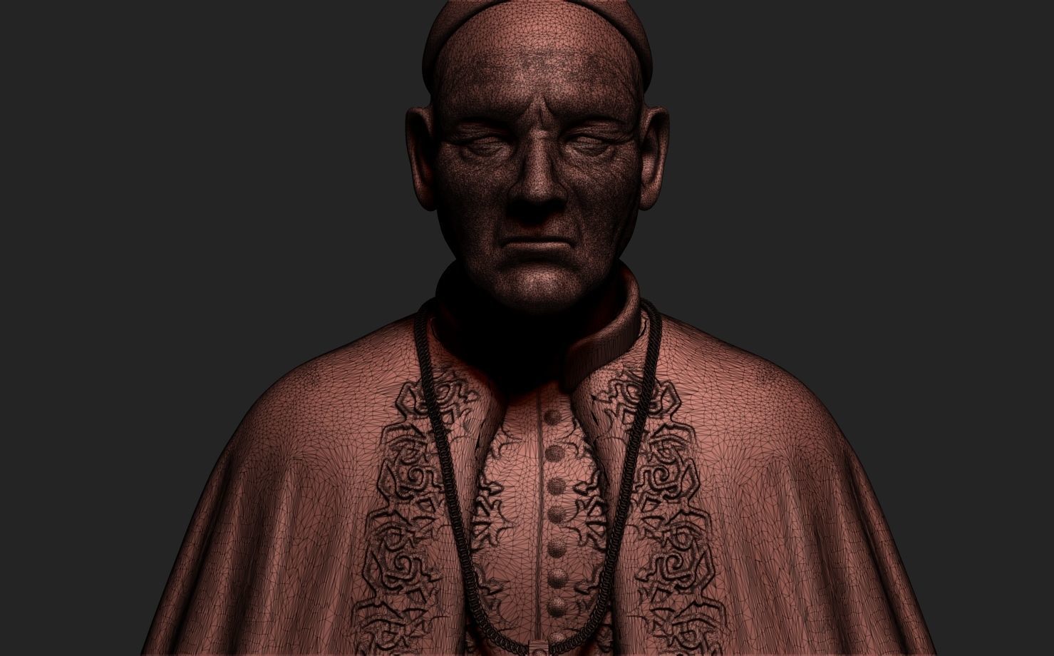 rom pope in zbrush 3D model_5