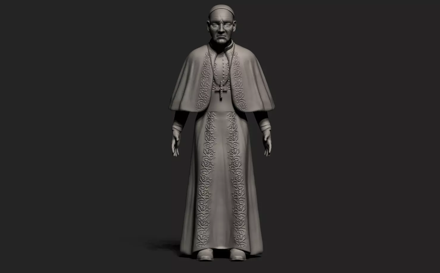rom pope in zbrush 3D model_0
