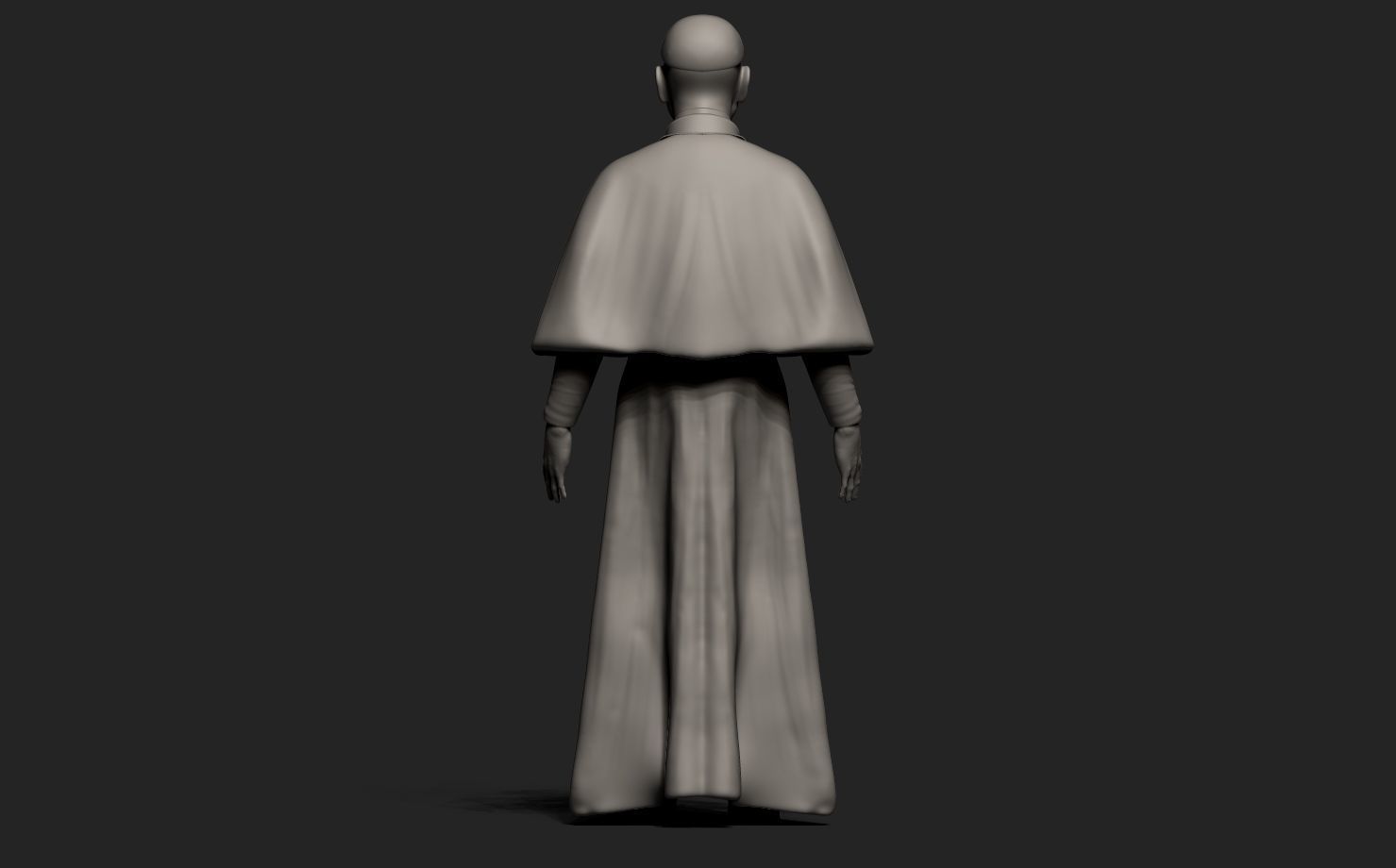 rom pope in zbrush 3D model_2