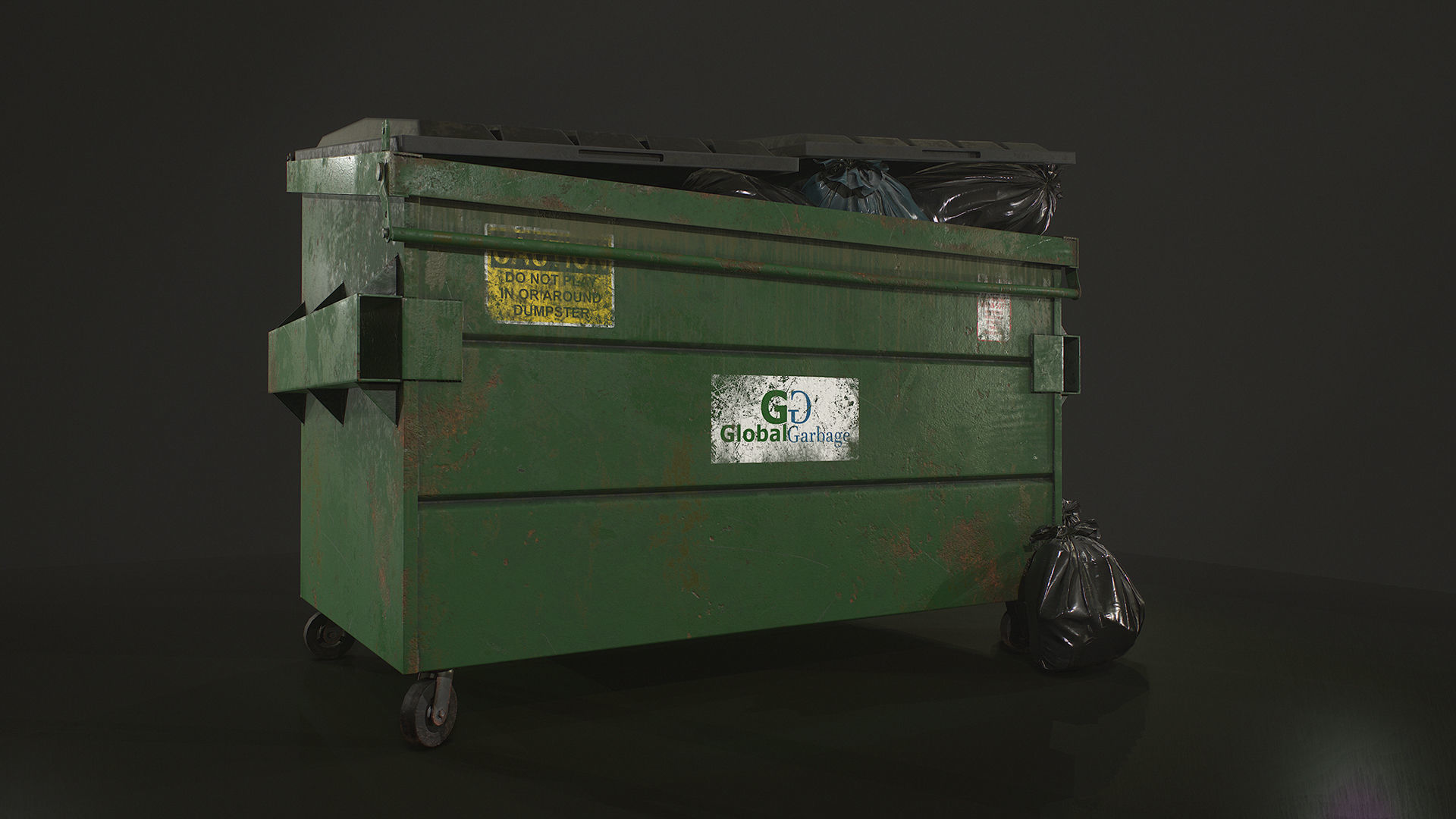 Urban Trash Pack Vol 3 Low-poly 3D model_14