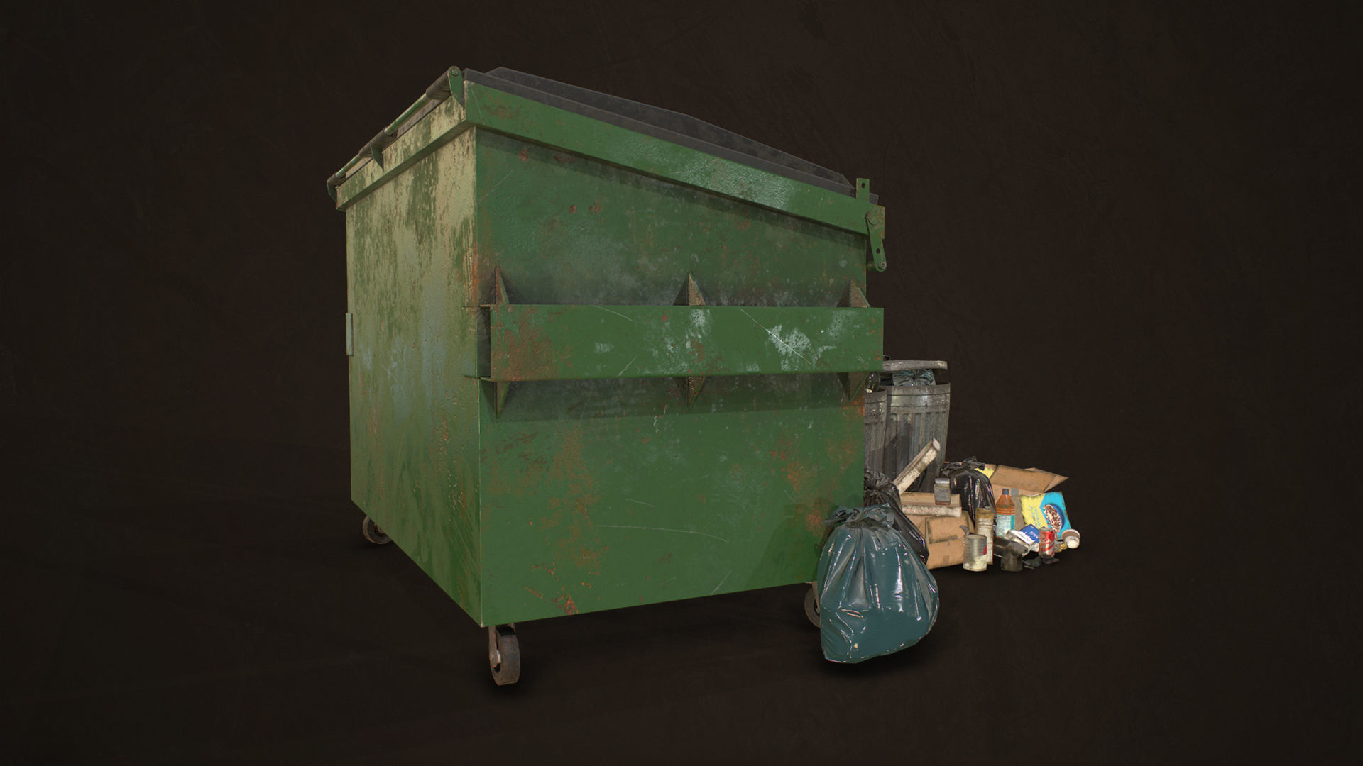 Urban Trash Pack Vol 3 Low-poly 3D model_6