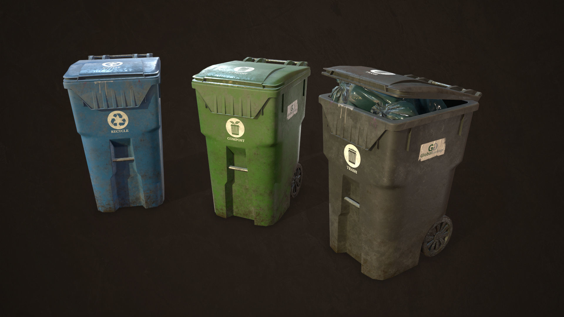 Urban Trash Pack Vol 3 Low-poly 3D model_12