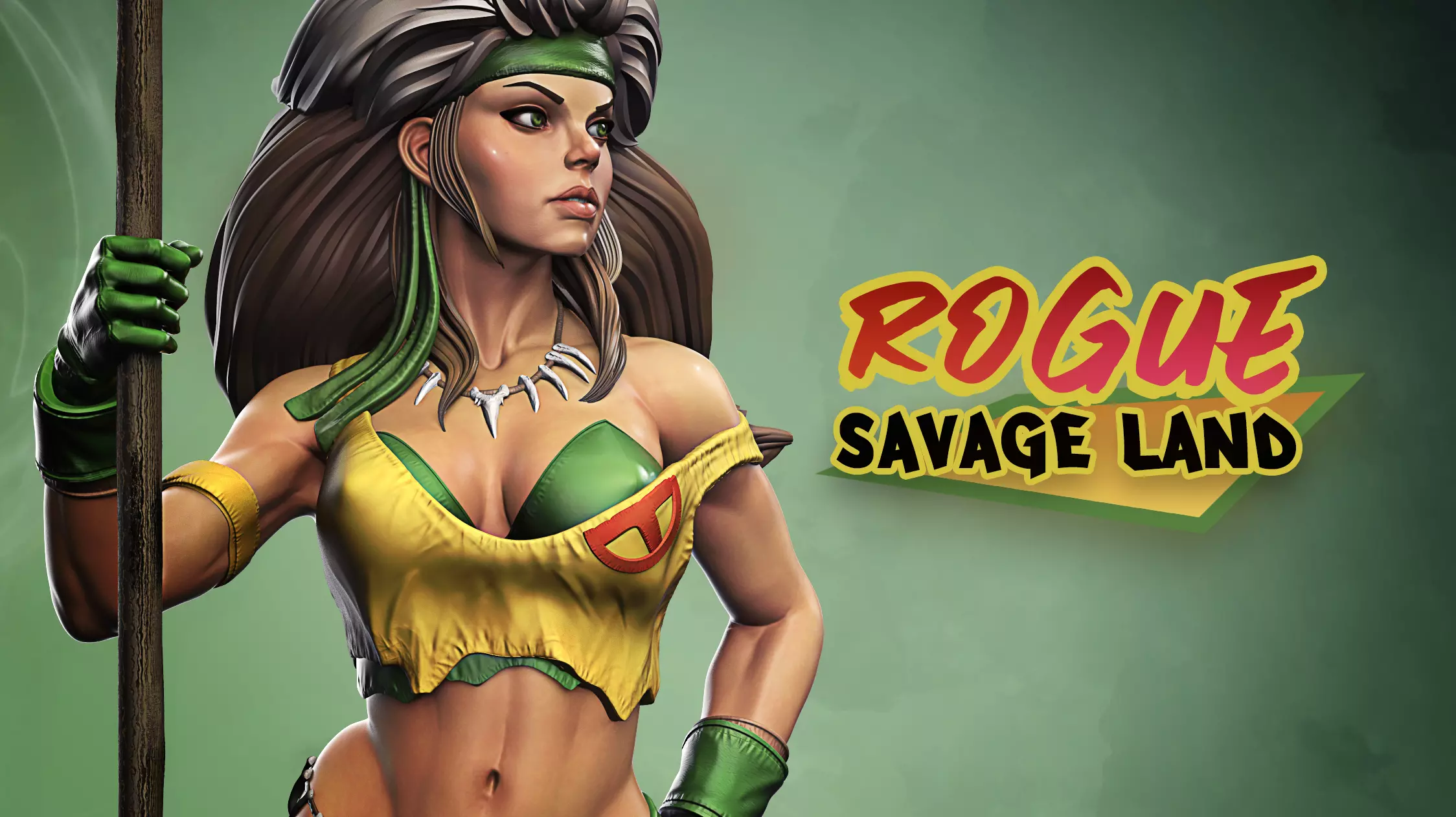 Rogue  X-men Savage Lands Version 3D print model_0