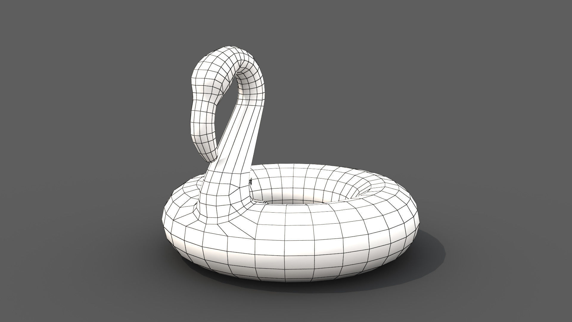 Inflatable Pink Flamingo Toy Low-poly 3D model_6