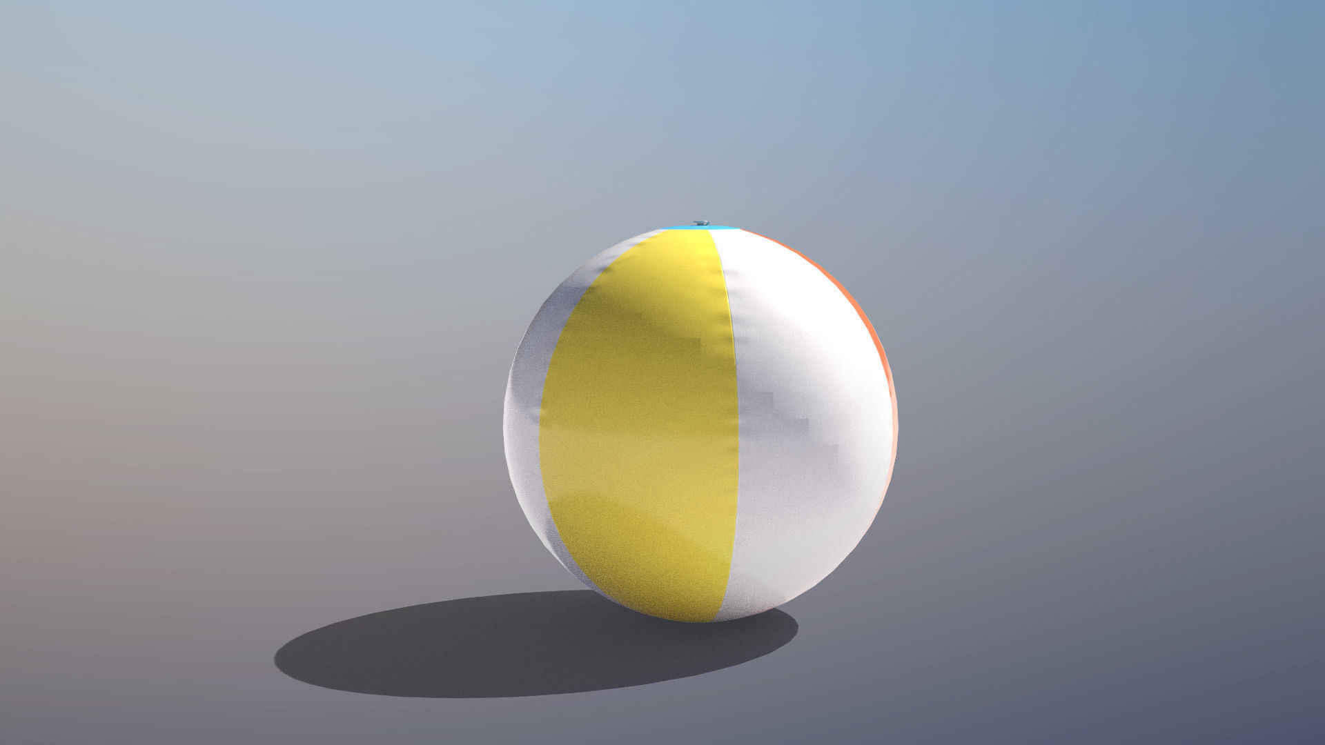 Beach Ball Low-poly 3D model_5