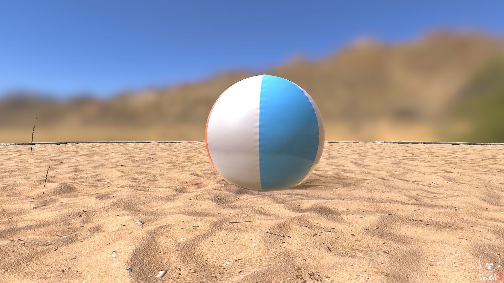 Beach Ball Low-poly 3D model_3