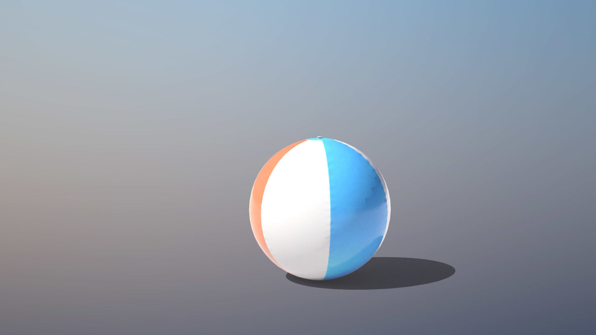 Beach Ball Low-poly 3D model_1