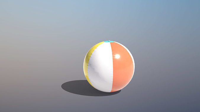 Beach Ball Low-poly 3D model