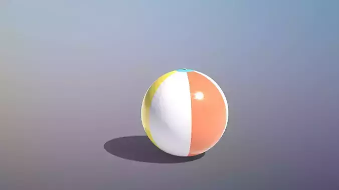 Beach Ball Low-poly 3D model