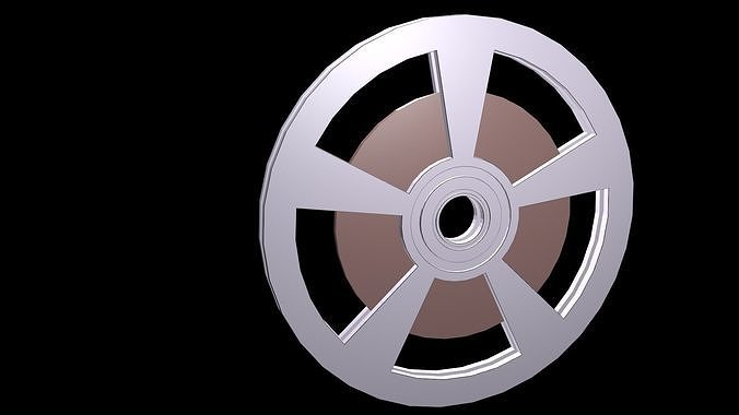 low poly movie symbol Low-poly 3D model