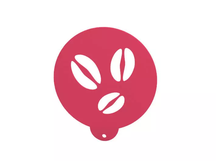 Coffee - Food stencil 3D print model_0