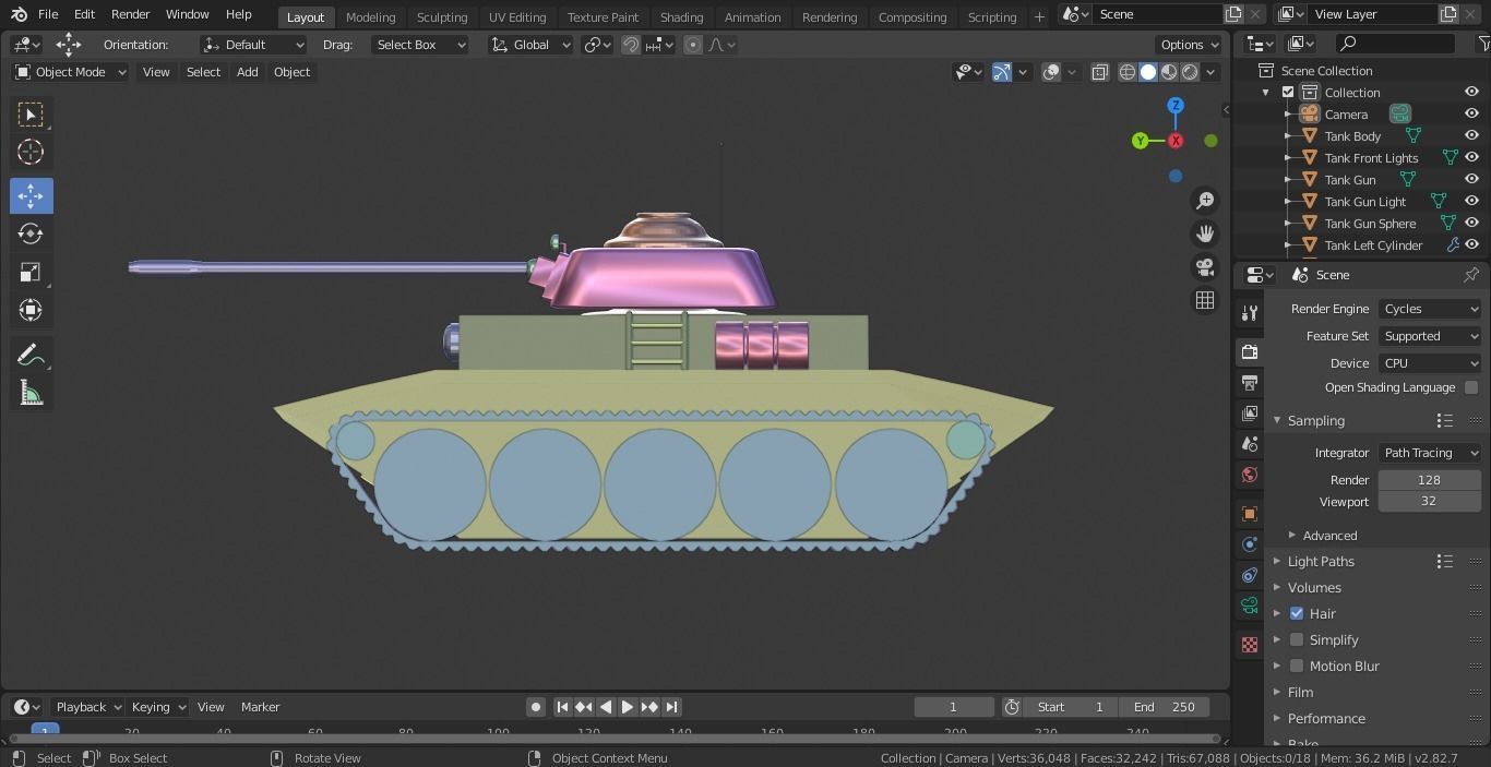 War Tank 3D model_5