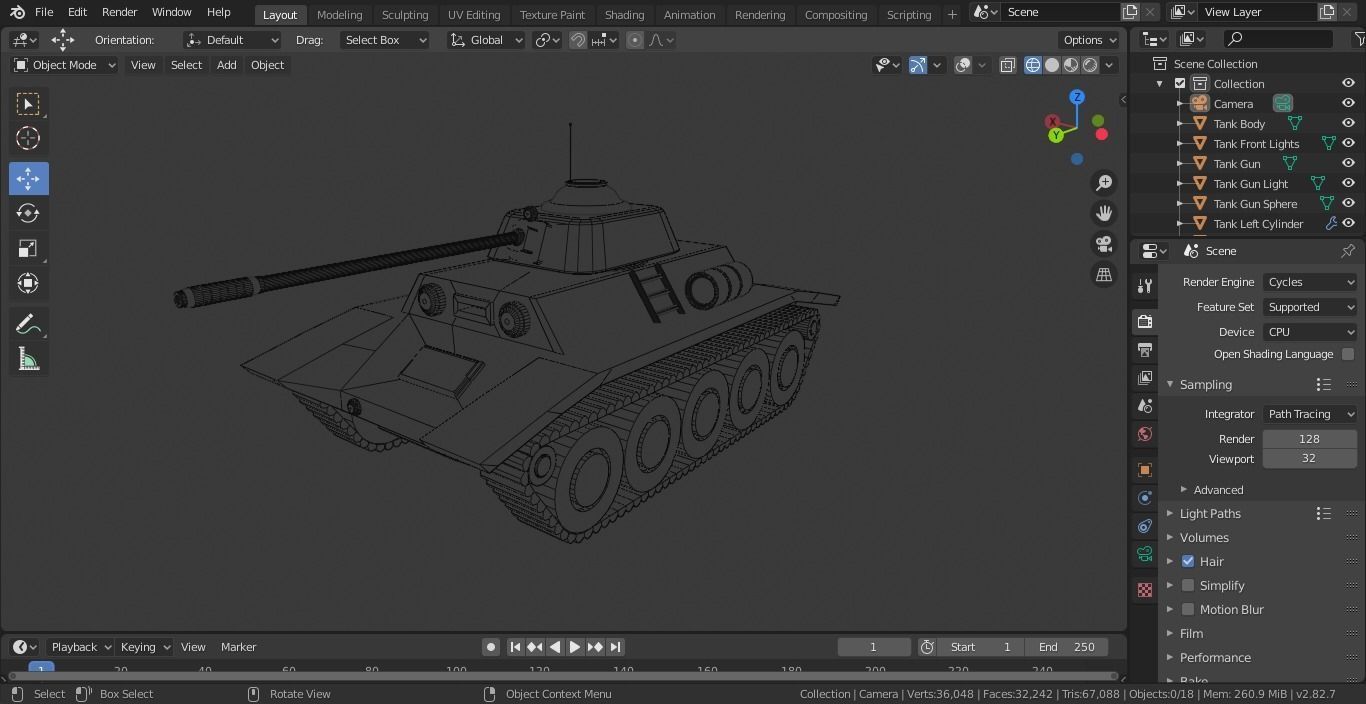 War Tank 3D model_4