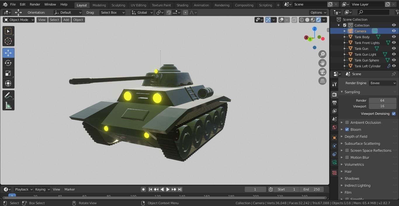 War Tank 3D model_9