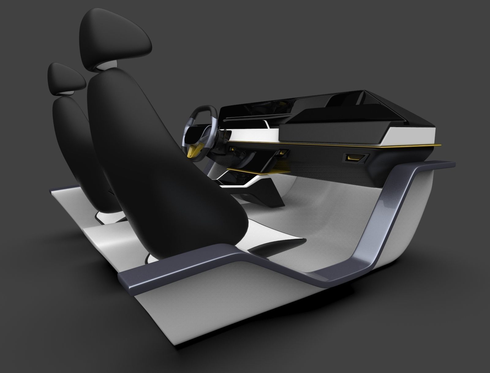 Car interior concept 3D model_4