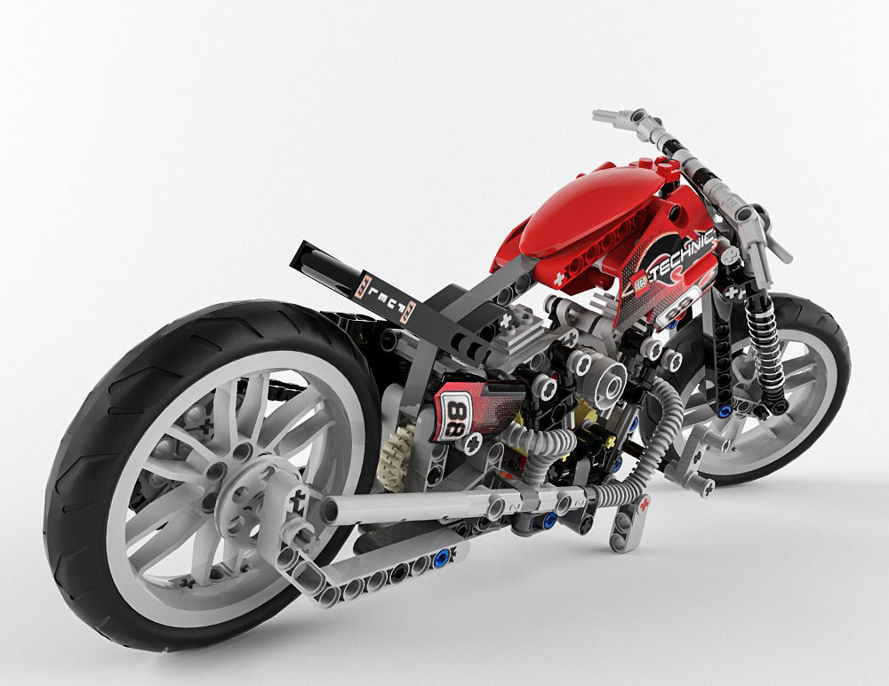 Lego Technic Motorbike Alternative 3D model_1