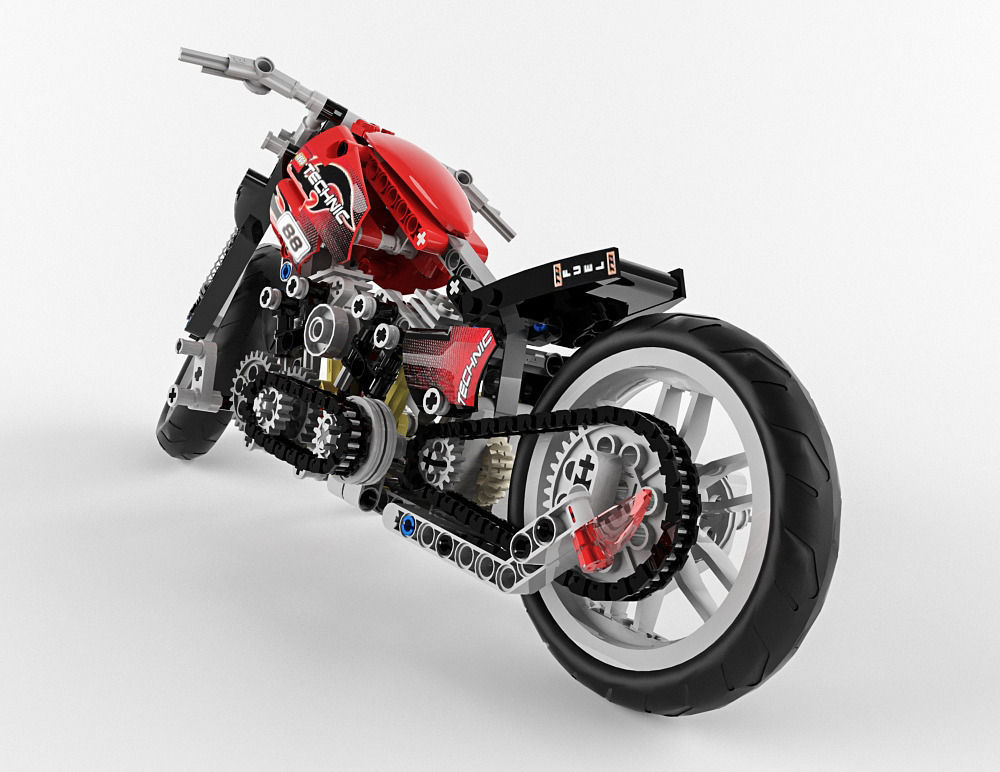 Lego Technic Motorbike Alternative 3D model_3