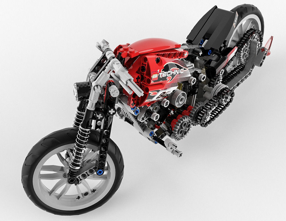 Lego Technic Motorbike Alternative 3D model_4