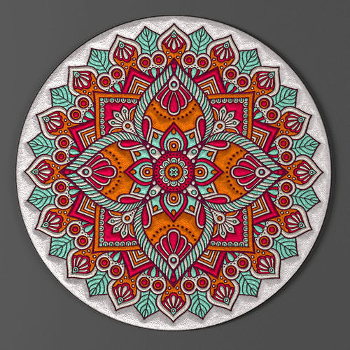 Sewing designer art Mandala 01 concept free 3D model CGTrader Design works
