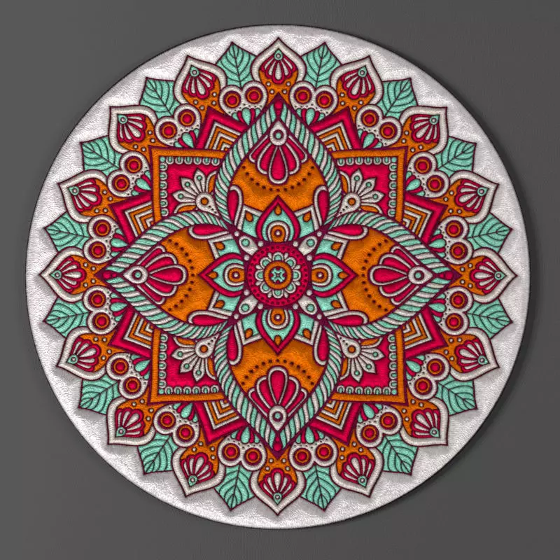 Sewing designer art - Mandala 01 concept Free 3D model