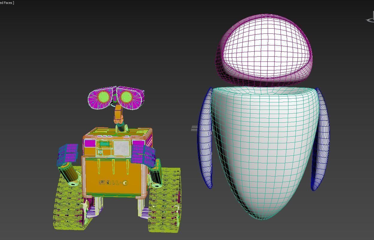Robots Wall-e and Eve 3D model_11