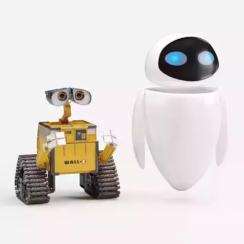 Robots Wall-e and Eve 3D model