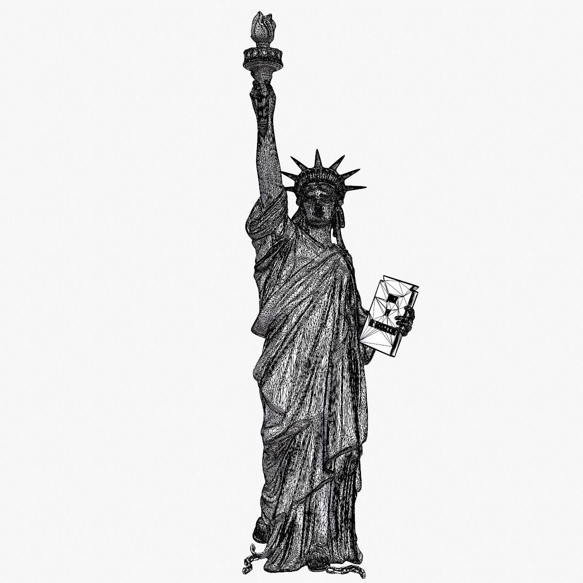 Statue Of The Liberty 3D model_19