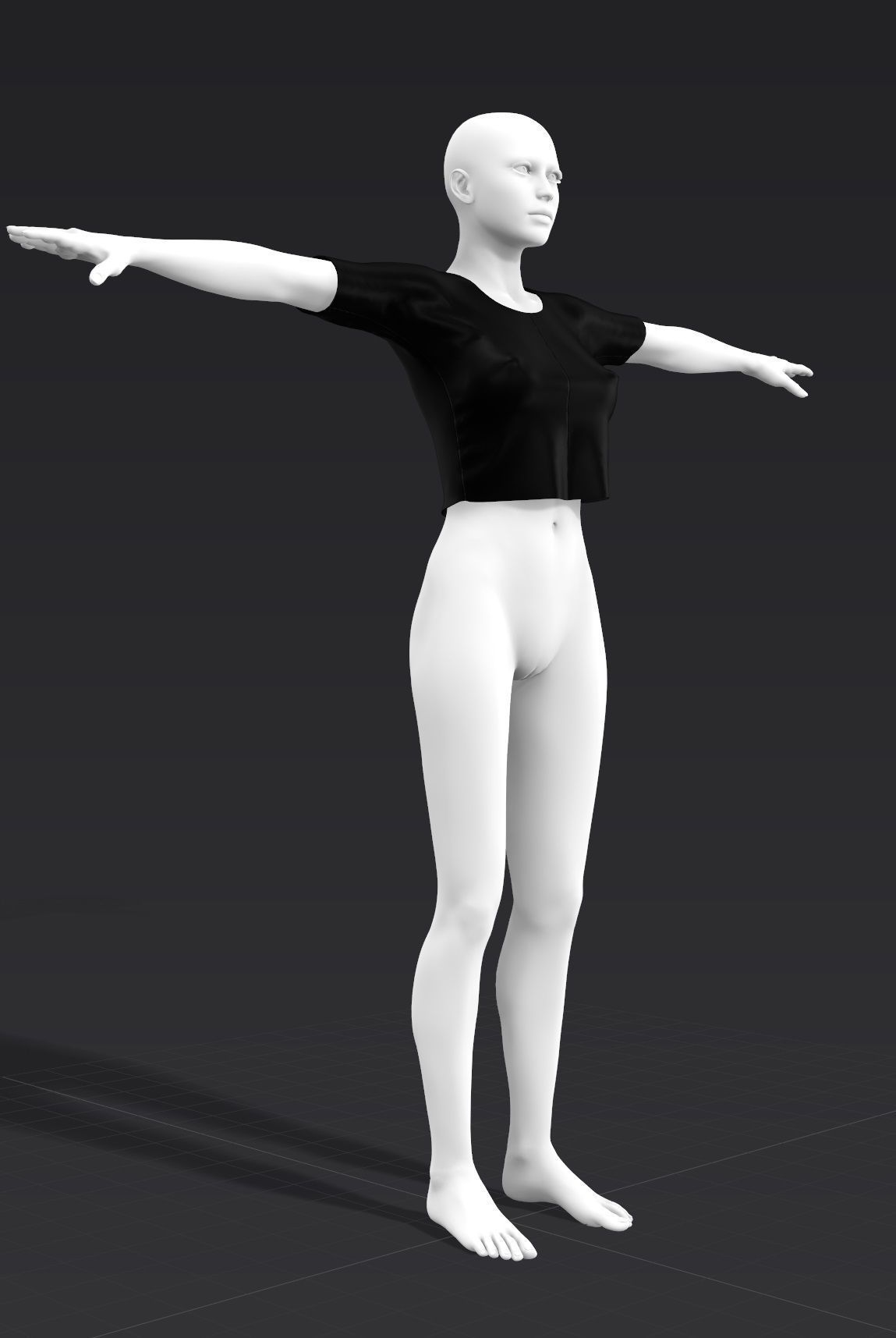 Puffer Jacket cargopants fannypack female tshirt Cloth Garment  3D model_5