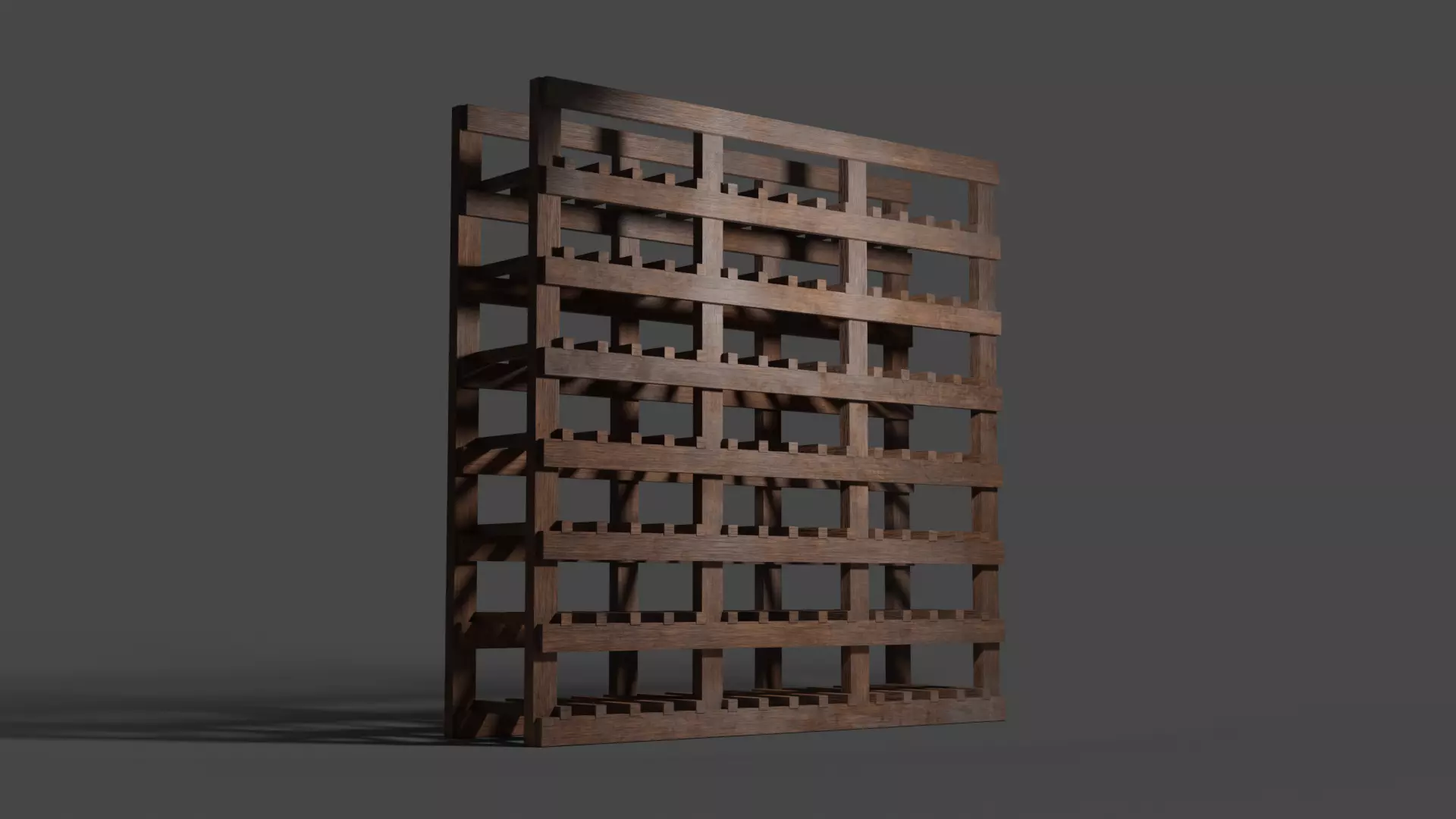 Dusty Wine Rack Low-poly 3D model_0