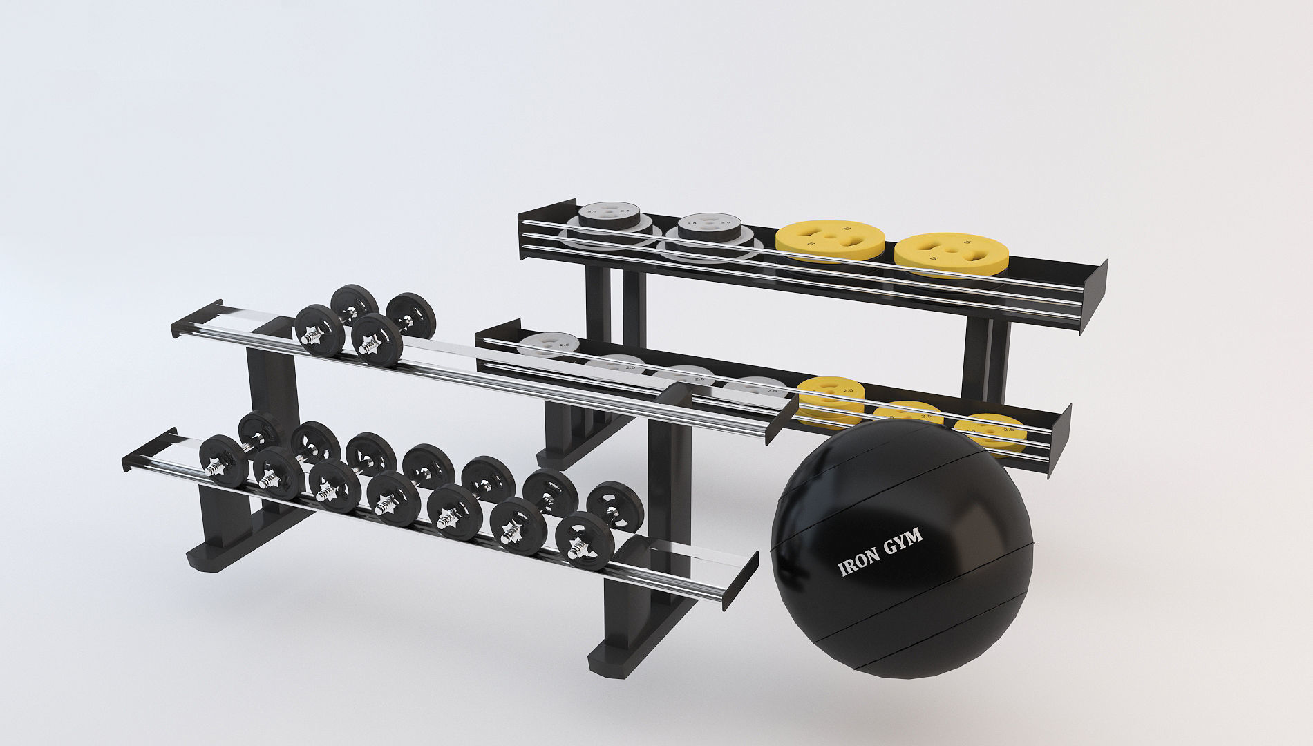 Fitness Center Gym 3D model_19