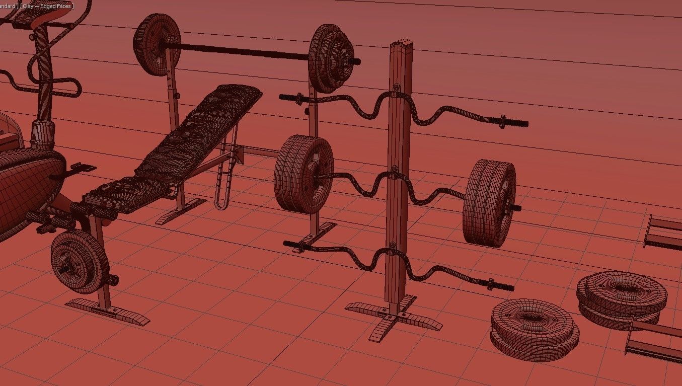 Fitness Center Gym 3D model_32