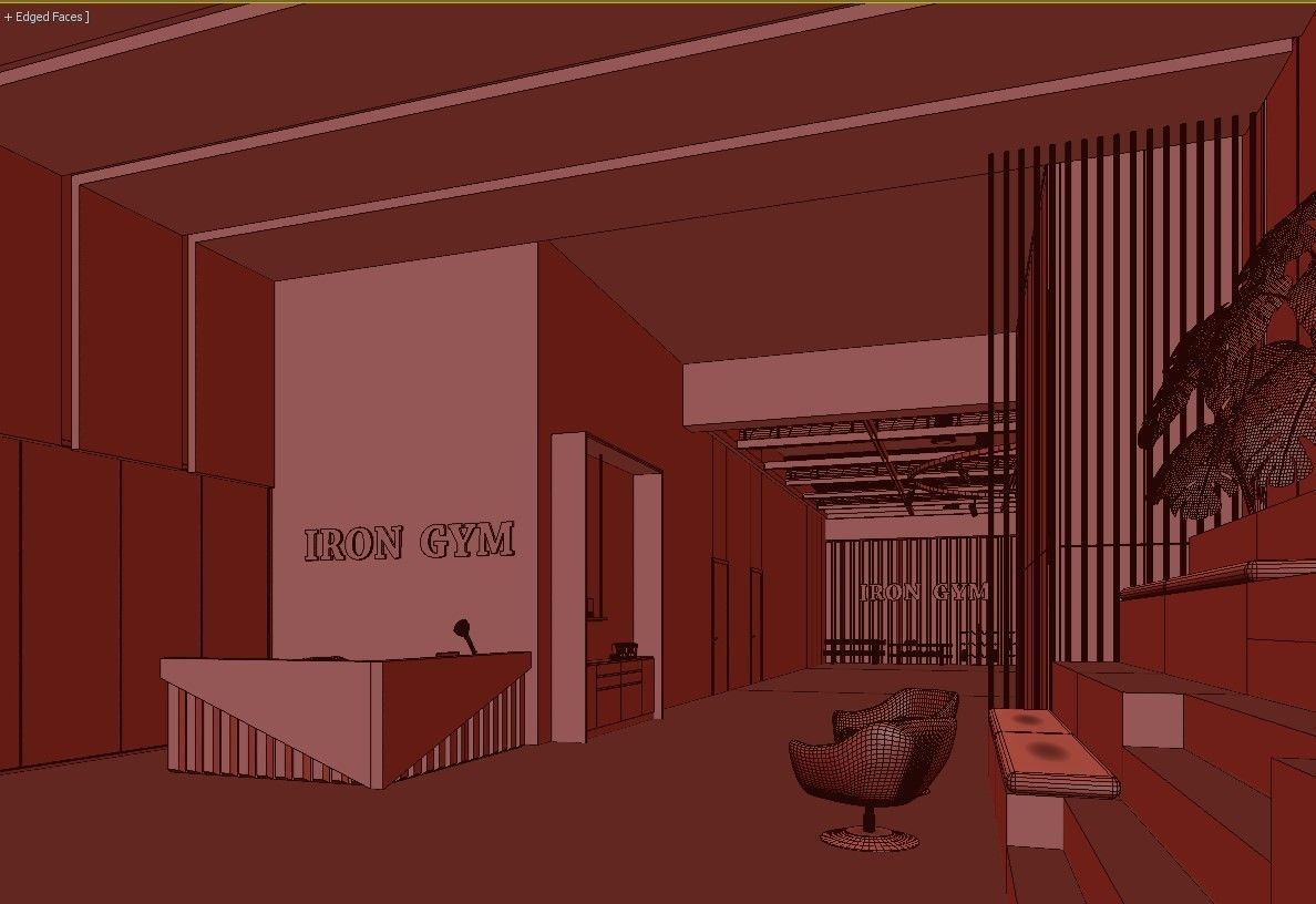 Fitness Center Gym 3D model_27