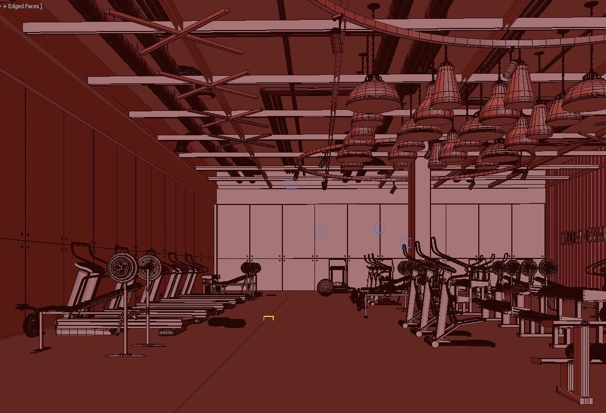 Fitness Center Gym 3D model_25
