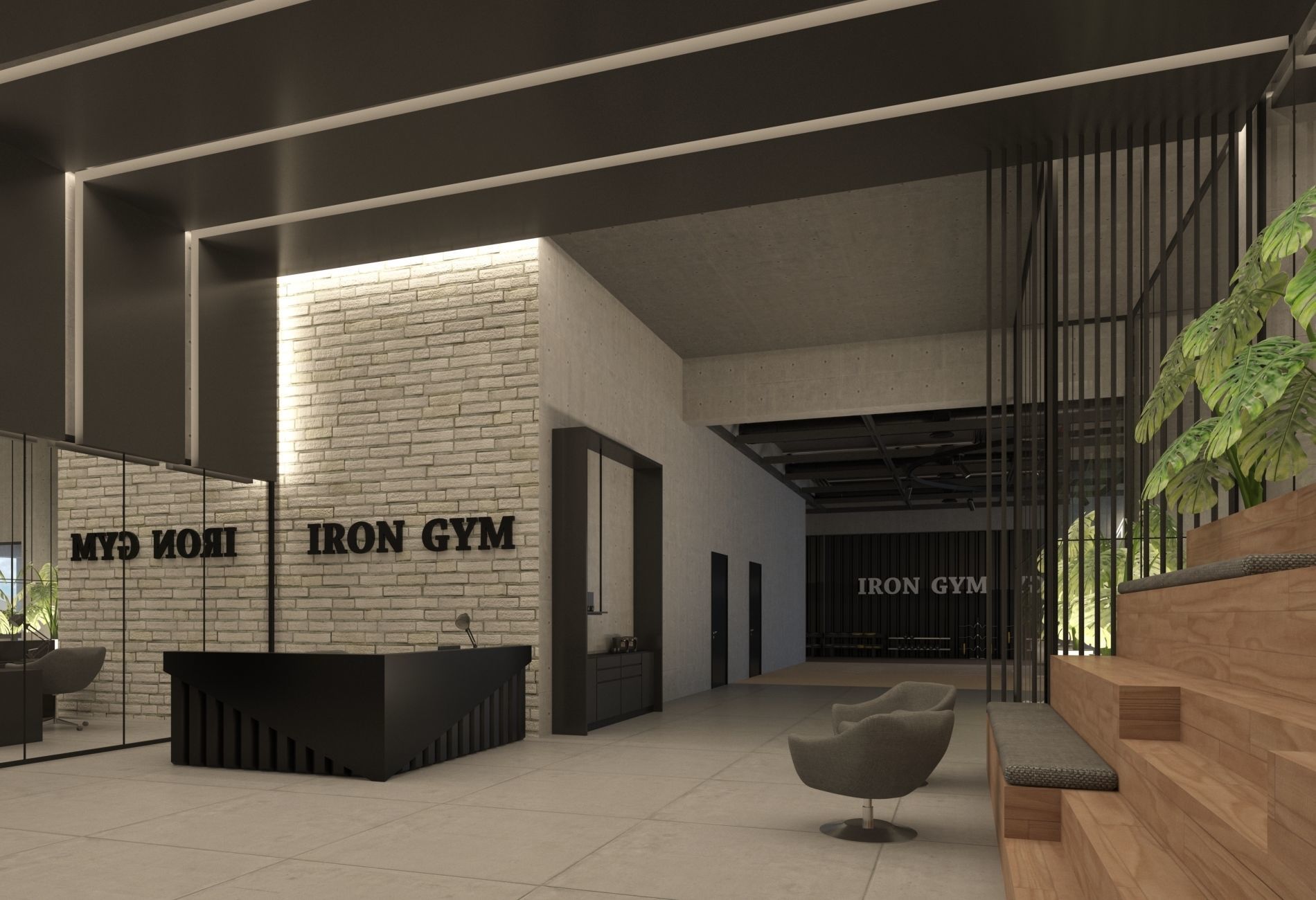 Fitness Center Gym 3D model_5