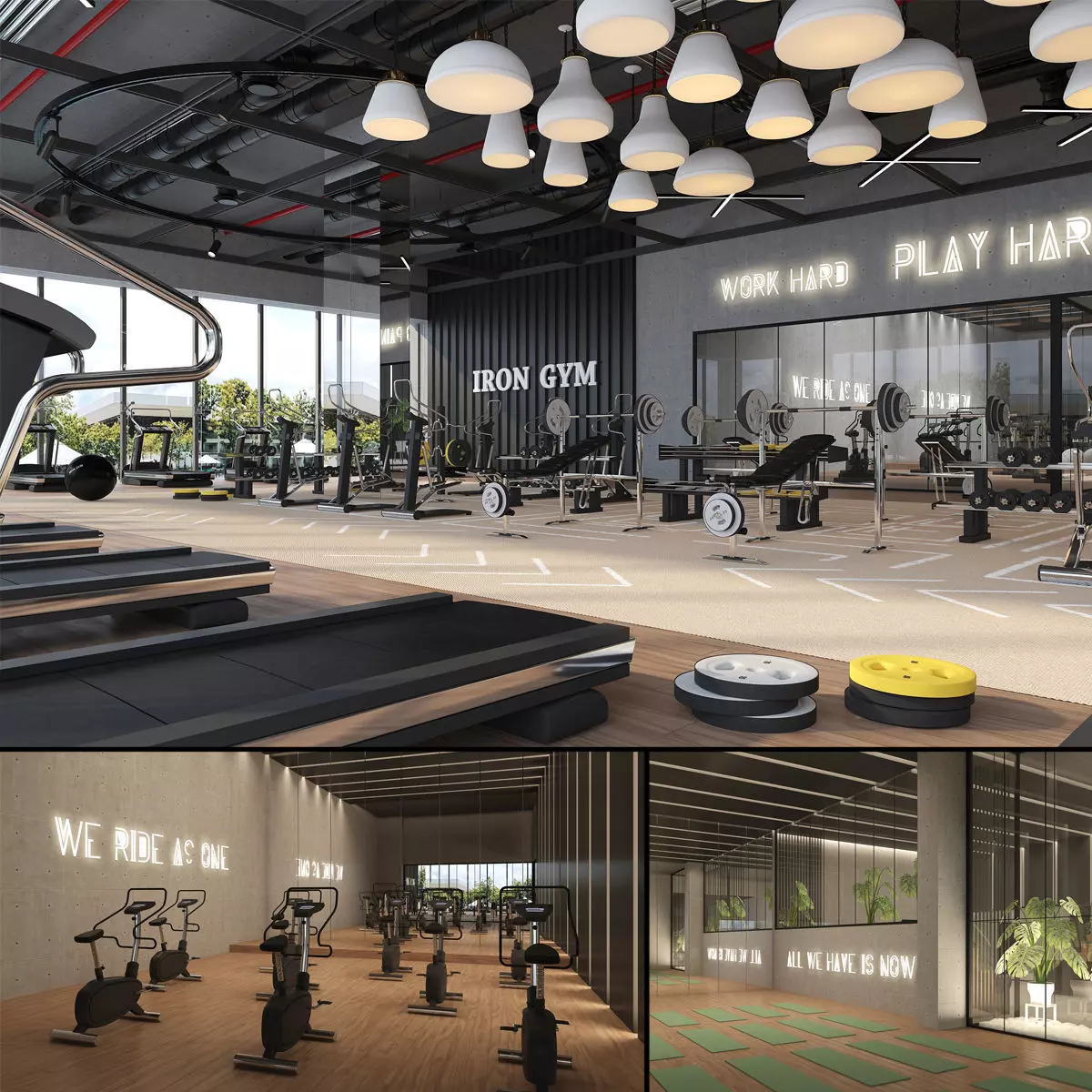 Fitness Center Gym 3D model_0