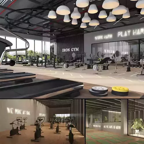 Fitness Center Gym 3D model