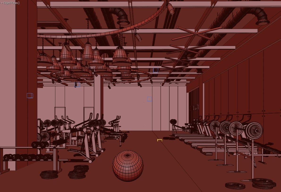 Fitness Center Gym 3D model_23