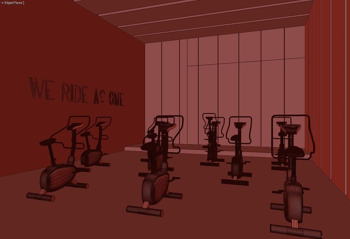 Fitness Center Gym 3D model_29